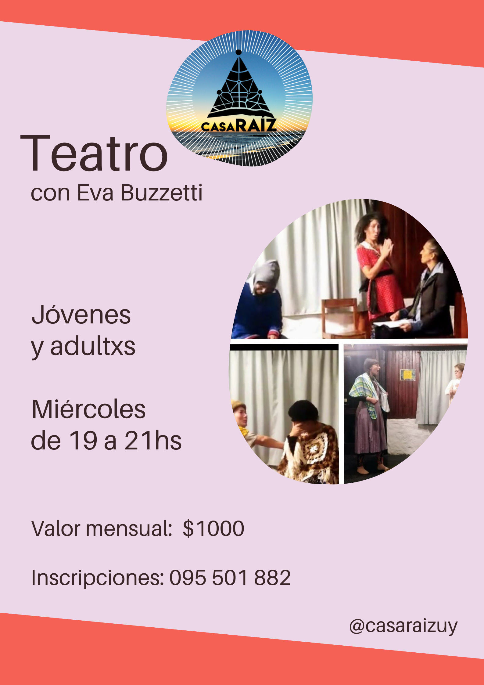 Teatro Adultxs. Miércoles de 19:00 a 21:00hs.